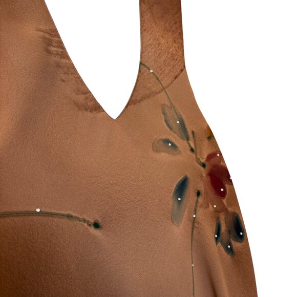 VTG Y2k Regine Los Angeles Fairycore Maxi Slip Deep V Back Embellished Dress M - Picture 11 of 16